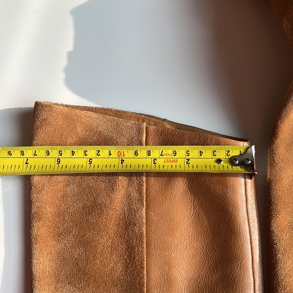 ALDO Boots leather & suede buttery soft knee high pull on camel - Picture 11 of 11